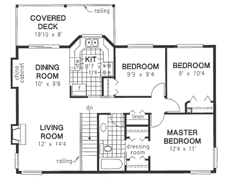 Main Floor Plan for House Plan #139319