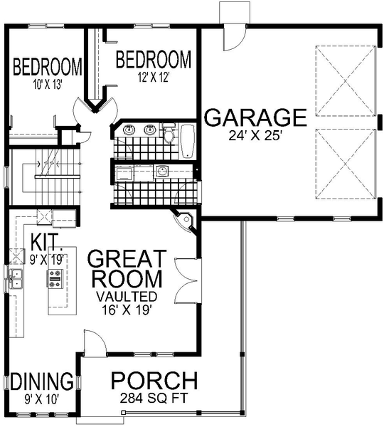 Main Floor Plan for House Plan #807661