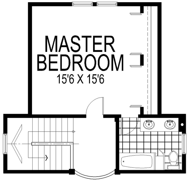 Second Floor Plan for House Plan #807661