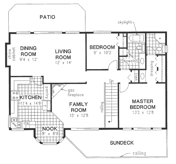 Main Floor Plan for House Plan #130419