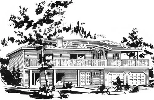 Full Rendering for House Plan #131419