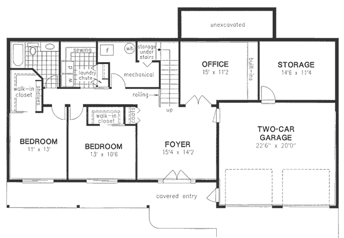 Basement Plan for House Plan #131419