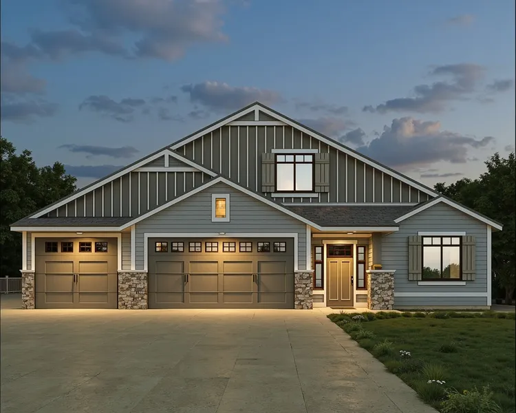 Full Rendering for House Plan #801991