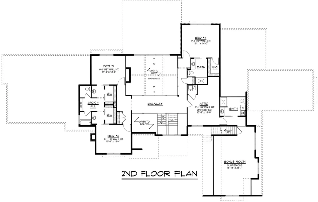 Second Floor Plan for House Plan #756755
