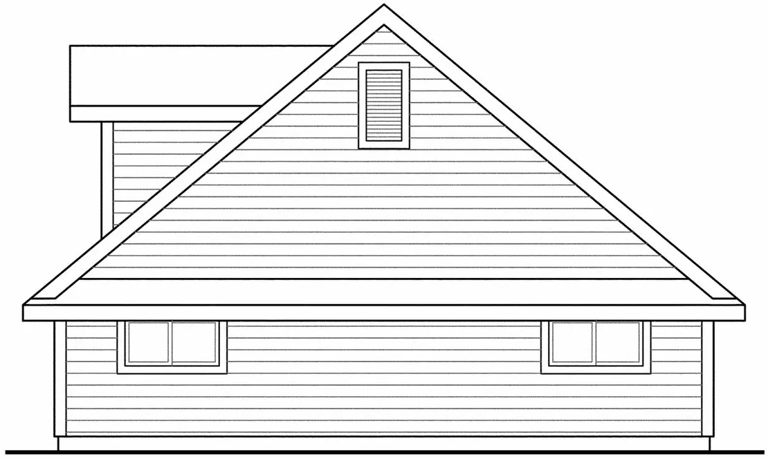 Right Elevation for House Plan #345441