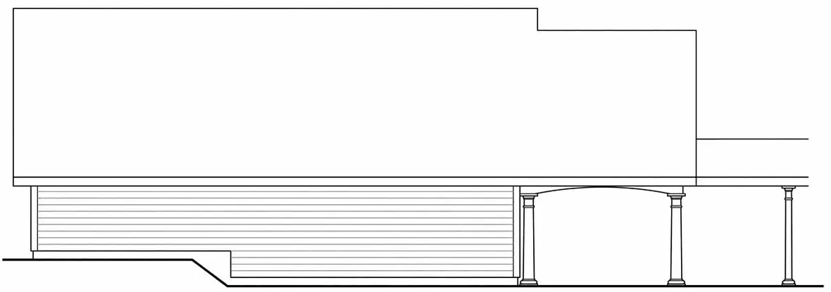 Rear Elevation for House Plan #345441