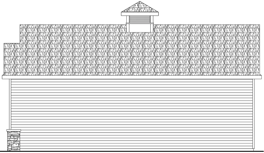 Left Elevation for House Plan #342061