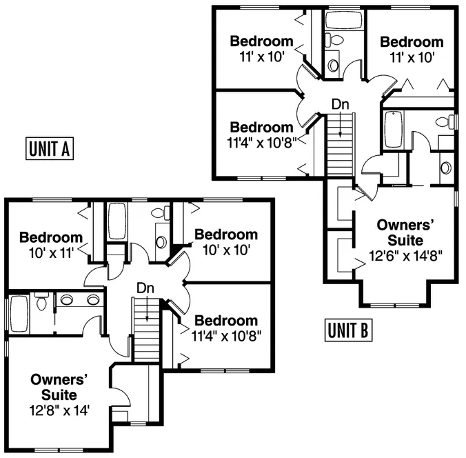 Second Floor Plan for House Plan #340003