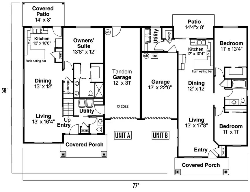 Main Floor Plan for House Plan #340772
