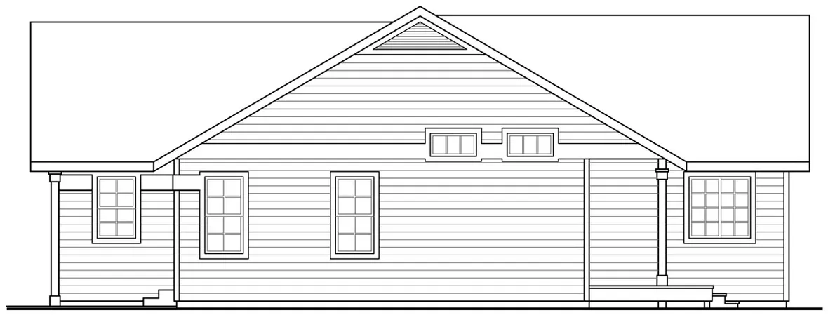 Right Elevation for House Plan #348921
