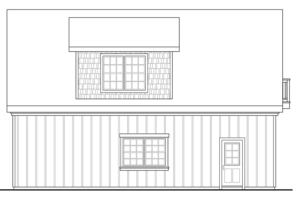Left Elevation for House Plan #344371