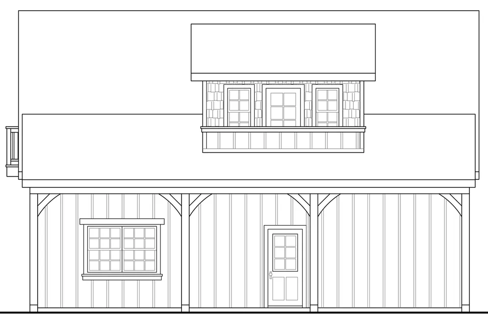 Right Elevation for House Plan #344371