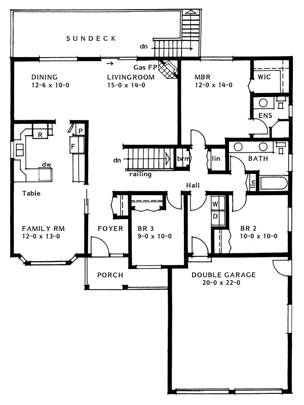 Main Floor Plan for House Plan #224208