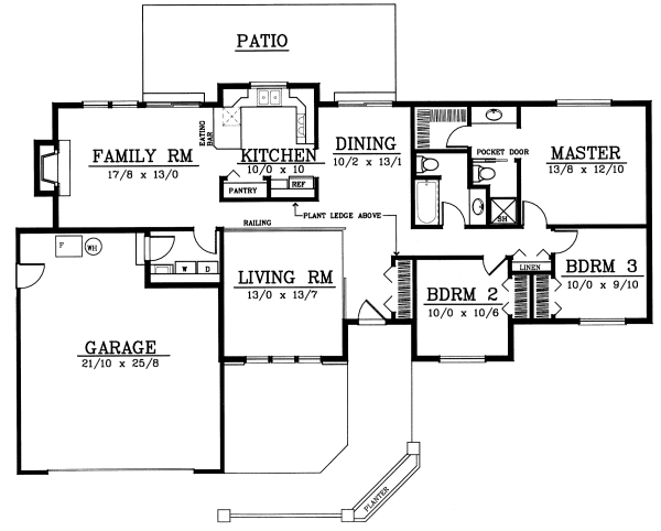 Main Floor Plan for House Plan #231017