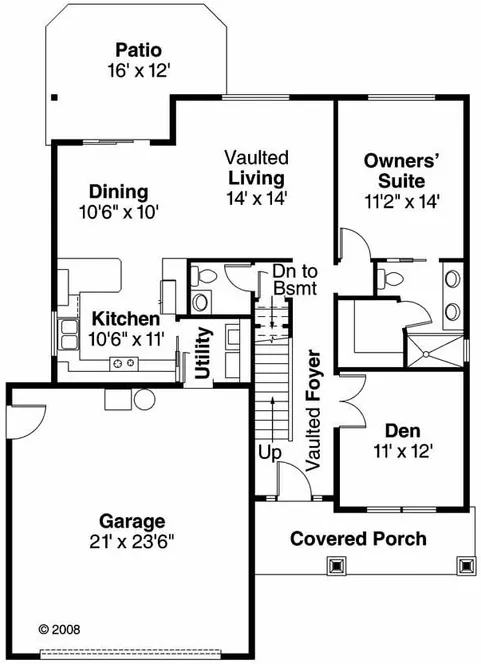 Main Floor Plan for House Plan #340651