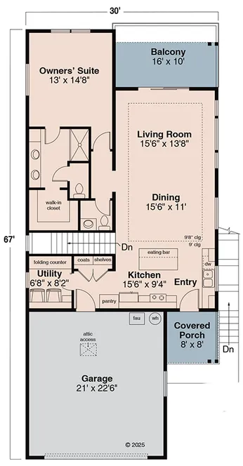 Main Floor Plan for House Plan #341552