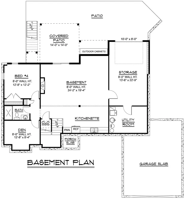 Basement Plan for House Plan #758822