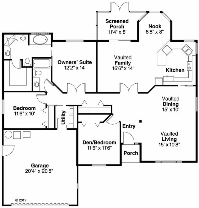 Main Floor Plan for House Plan #346371