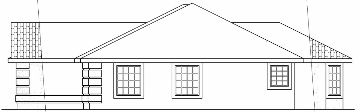 Right Elevation for House Plan #346371