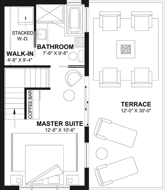 Second Floor Plan for House Plan #141021