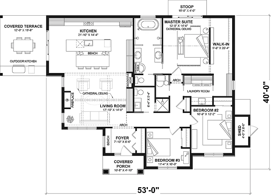 Main Floor Plan for House Plan #146761