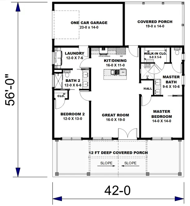 Main Floor Plan for House Plan #431621