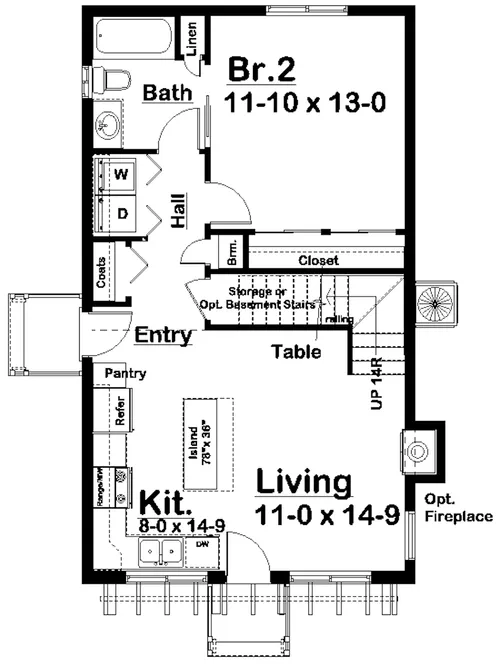 Main Floor Plan for House Plan #203139
