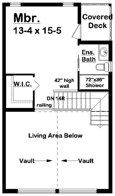 Second Floor Plan for House Plan #203139