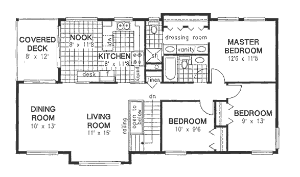 Main Floor Plan for House Plan #135419