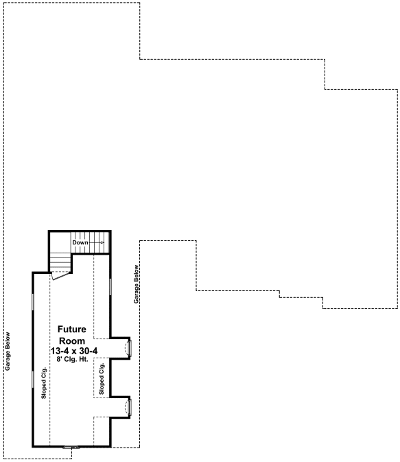 Attic Plan for House Plan #210042