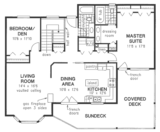 Main Floor Plan for House Plan #139719