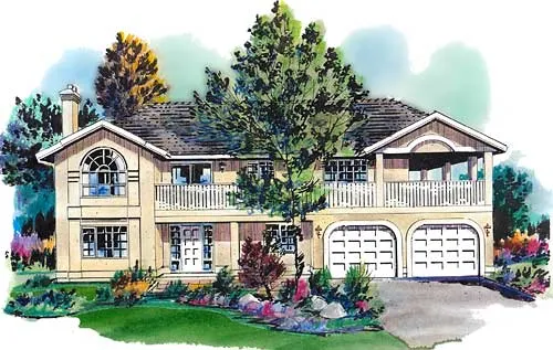 Full Rendering for House Plan #131029