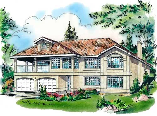 Full Rendering for House Plan #135029
