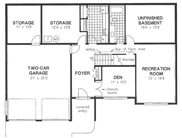Basement Plan for House Plan #135029