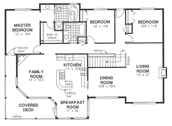 Main Floor Plan for House Plan #135029