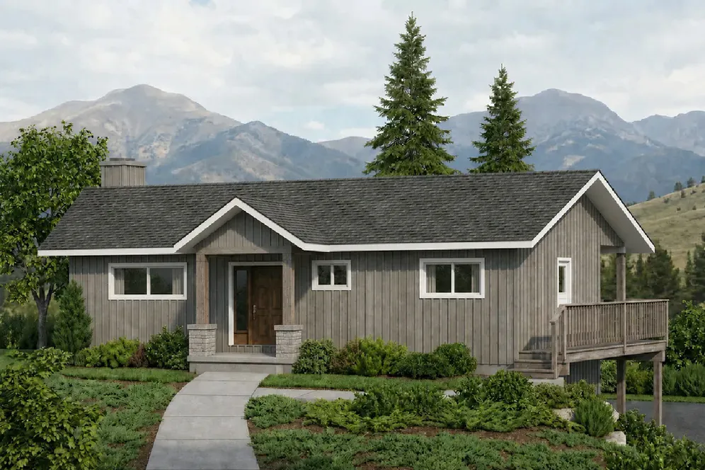 Full Rendering for House Plan #201145