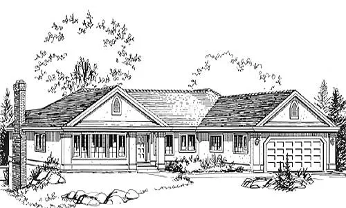 Full Rendering for House Plan #136209