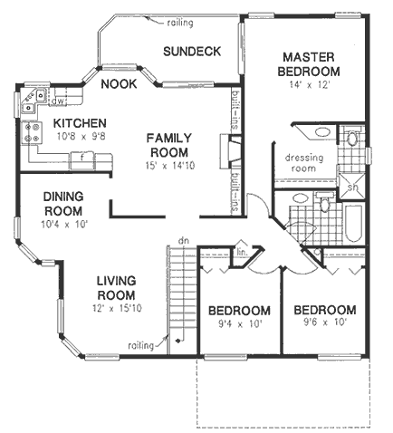 Main Floor Plan for House Plan #139129