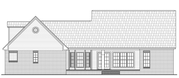 Rear Elevation for House Plan #210522