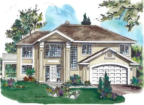 Full Rendering for House Plan #130229