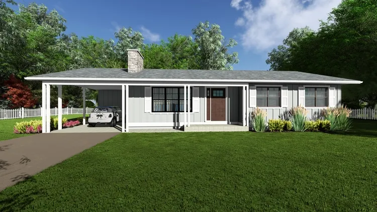 Full Rendering for House Plan #200299
