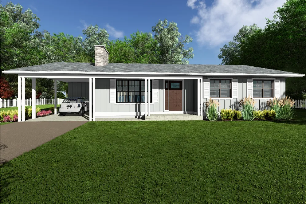 Full Rendering for House Plan #200299