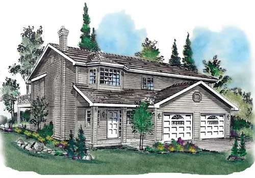 Full Rendering for House Plan #131329