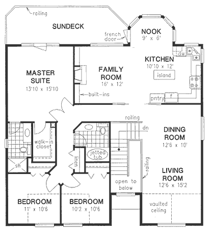 Main Floor Plan for House Plan #134329