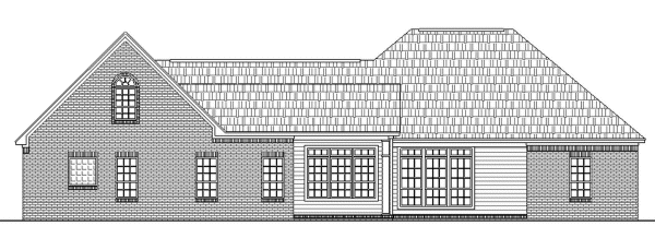 Rear Elevation for House Plan #211522