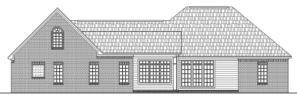 Rear Elevation for House Plan #212522