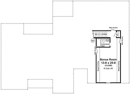 Attic Plan for House Plan #212522