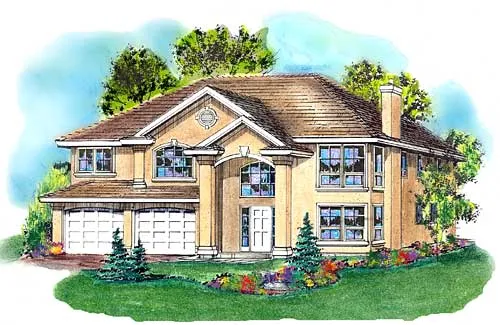 Full Rendering for House Plan #130259