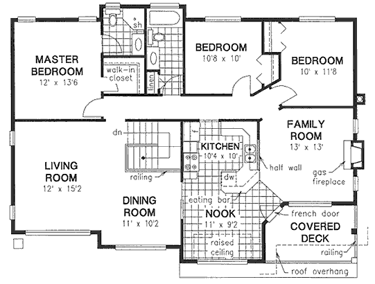 Main Floor Plan for House Plan #138259