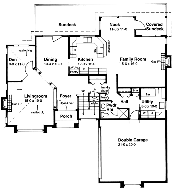 Main Floor Plan for House Plan #201446